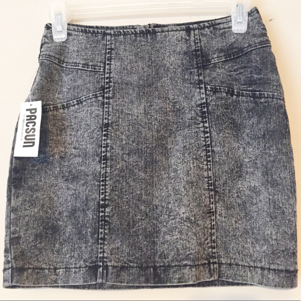 NWT Nollie High Waist Black Denim Skirt